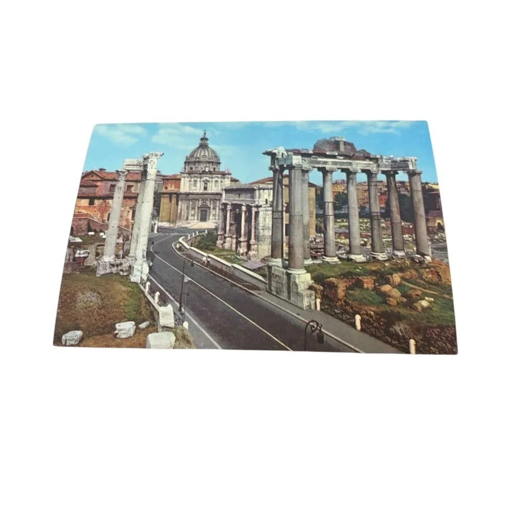 Vintage Roma Italy Roman Forum Postcard Kodak Ektachrome Reproduction Prohibited